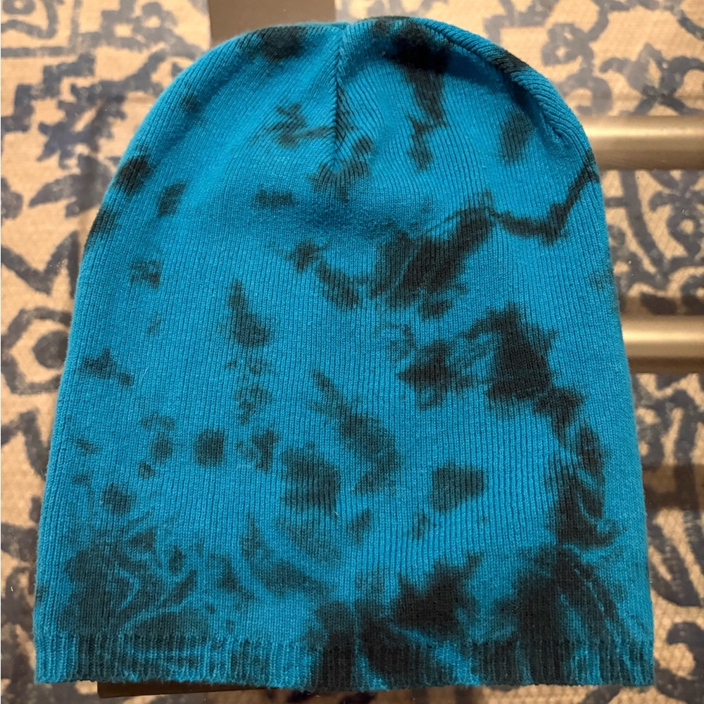 Virus Blue and Black Tie-Dye Beanie